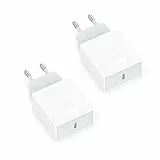 iPhone USB C Netzteil, 2-Pack USB C Adapter für iPhone 16 15 14 13 12 11 Pro Max Plus Mini SE XS XR X, 20W Ladegerät Netzstecker Power Stecker Ladeadapter Schnellladegerät Ladestecker Duaermen