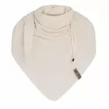 KNIT FACTORY - Liv Dreieckstuch - Tuch Schal für Damen - Weiches Musselintuch - Für Frühling und Sommer - 100% Bio-Baumwolle - Beige