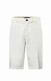 Joop! Herren Chino Short RUDO - Mid Waist -Regular Fit -Blau Schwarz Weiss Braun, Größe:W 36, Farbe:100 White