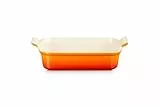 Le Creuset Rechteckige Auflaufform Tradition aus Steinzeug, 26 cm, 2.4 Liter, Ofenrot, 71102260900001