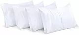 Utopia Bedding Queen-Kissenbezüge – 4er-Pack – Hotelverschluss – weicher, gebürsteter Mikrofaserstoff – schrumpf- und farbecht, Kissenbezüge, Queen-Size, 20 X 30 Inches (weiß)