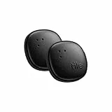 Tile by Life360 Sticker - Kleiner Bluetooth-Tracker, Fernbedienungsfinder und Gegenstandsfinder für Fahrräder, Brillen und mehr. iOS- & Android-kompatibel. Handy-Finder. 2er-Pack (Schwarz)