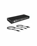 ICY BOX USB-C Docking Station (14-in-1) für 2 Monitore (2x HDMI & 2x DP), 5K 30Hz | 4K 60Hz, 6-fach USB 3.0 HUB, 65W Power Delivery, Gigabit Ethernet, Audio, IB-DK2245AC