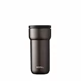 Mepal - Isolierbecher Ellipse - 4 Stunden heiß & 8 Stunden kalt - Thermobecher für Unterwegs - Geeignet als Tee & Kaffeetasse zum Mitnehmen - Passt in alle Becherhalter - 375 ml - Titanium