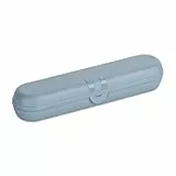 Koziol KLIKK ETUI Besteckbox to go, Etui für Reisebesteck, Bestecktasche, Besteckdose, Outdoor-Besteckbehälter, Campingbesteck Etui, Besteck-Verpackung wiederverwendbar, Nature Flower Blue
