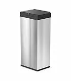 Hailo Big-Box Swing XL Mülleimer - 1 x 52 Liter - selbstschließender Schwingdeckel aus Edelstahl - Müllbeutel-Klemmrahmen - Mülleimer Küche rechteckig - Abfalleimer made in Germany - Edelstahl