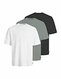 JJ REBEL Herren Jreb Loose Fit Tee Ss 3-Pack Mp, Iceberg Green, S EU