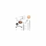 WillTen 10Pcs G23 Titan Augenbrauen Piercing Set, Professionelles 14G Piercingpistolen Set mit 16G Titan Augenbrauenstift, Nachsorge Set mit Piercing Taper, Klarem Retainer Augenbrauen Labret Stift