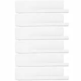 WELDUN Schweberegale, 6er Set Wandregal Bilderleiste Display, Dekorative Wandregale für Wohnzimmer, Schlafzimmer, Badezimmer, Küche, Home Office, Waschküche, Kunststoff, Weiß