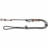 TRIXIE Hundeleine BE NORDIC V-Leine L–XL, 2,00 m ø 13 mm in schwarz/sand - verstellbare Hundeleine mit nordischem Charme - für große bis sehr große Hunde - 17235