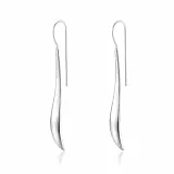 Metjakt Damen Ohrringe 925 Sterling Silber Lange Hängende Tropfen Damenschmuck (Silber)