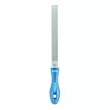 PFERD Holzraspel Flachstumpf, 200mm, rechteckige, flachstumpfe Feile, unterschiedliche Hiebe auf Seiten und Kanten, inkl. Ergonomie-Feilenheft, 11231207 – speziell zum groben Zerspanen von Holz