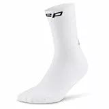 CEP - Kurze Laufsocken mit Kompression für Herren, Core 5.0 Mid Cut, Größe IV/L / 42-45, weiß