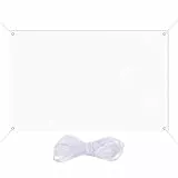 Larrel 180 x 110 cm Groß Leere Banner, Weiß Blanko Banner zum Bemalen mit Hängendem Seil Personalisiert Bannerfür Geburtstag Partyfeiern DIY Painting Outdoor Wandschilder Business Aktivitäten Display
