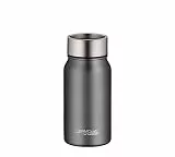 THERMOcafé by THERMOS TC DRINKING MUG stone grey mat 0,35l, Thermobecher Edelstahl, Isolierbecher, Kaffeebecher to Go Thermo, auslaufsicher, 8h heiß & 16h kalt, spülmaschinenfest, BPA-frei