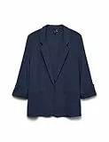 VERO MODA Damen Blazer VMJesmilo Sakko mit Dreiviertel-Ärmeln 10279700 Navy Blazer XL