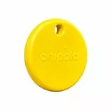 Chipolo POP Schlüsselfinder - Farbenfroher, kompatibler und lauter Bluetooth-Tracker mit Ruf Dein Handy an & Außer-Reichweite-Warnungen, kompatibel mit Apple Find My oder Find Hub von Google (Gelb)