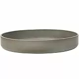 VIVANNO Pflanzschale Dekoschale ORYVEN aus Fiberglas, grau, 34x5,5 cm, modernes Beton-Design, robust für Innen und Außen, langlebig, dekorativ, wetterfest