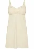 Teyli Stillnachthemd Damen Geburt - Geburtskleid Krankenhaus - Still Nachthemd Damen Geburt - Nachthemd Schwangerschaft - Nachthemd Geburt Beige S