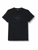 Gant Herren REG Tonal Shield SS T-Shirt, Black, XXL