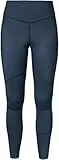 Schöffel Damen Tights Vikan L, Wanderleggings mit 4-Wege-Stretch für uneingeschränkte Bewegungsfreiheit, Outdoor Hose mit elastischem Bund und Oberschenkeltasche, navy blazer, 44
