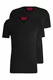 HUGO Herren V T-Shirt, per Pack Schwarz (Black 001), Medium (Herstellergröße: M)