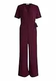 Cartoon Damen Jumpsuit mit Bindegürtel 44, Dark Aubergine