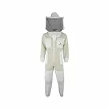 Imkeranzug Premium mit Atmungsnetz für Imker Bienen Stichfest weiß oder braun 120 140 S M L XL XXL, XL · weiß