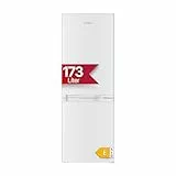Amica Kühl‑Gefrier‑Kombination freistehend 142,5 x 49,5 x 56 cm 173 l Gefrierfach unten Tür-Offen-Alarm Automatische Abtauung 4-Sterne-Fach AKG 3841 W – Kühl‑Gefrierkombination Weiß
