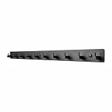 TOJ Living Wandgarderobe - 67CM - 10 Haken - Kleiderhaken - Garderobenhaken - Kleiderhaken wand - Wandgarderobe schwarz - Garderobenstange wandmontage - Wandhaken garderobe - Edelstahl - Schwarz
