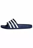 adidas Unisex Adilette Aqua Slides Slipper, Dark Blue / Cloud White / Dark Blue, 43 EU