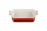 Le Creuset Rechteckige Auflaufform Tradition aus Steinzeug, 32 cm, 2.31 kg, Kirschrot, 71102320600001