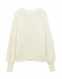 someday Damen Pullover | Strickpullover TISSIE Loose in Fake Fur Optik Milk, 42