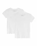 DANISH ENDURANCE Kurzarm Shirt aus Modal & Bio-Baumwolle, Rund- oder V-Ausschnitt, für Damen (1er | 2er Pack), Rund - Weiß - 2er Pack, M