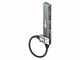 goobay 4-Port USB 3.2 Hub Slim, Multiple Plug, 5 Gbits, Splitter, A to 3xA and 1xC Multiport Adapter 3.0-74458