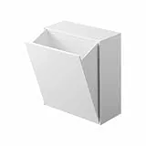 YAMAZAKI TOWER Film Hook-Klebehaken-Aufbewahrungsbox aus ABS-Harz, 2 L - Kosmetikeimer, Wandbefestigung ohne Bohren - 8,7 x 17 x 20 cm, japanisches Design, weiß