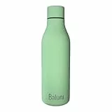 Baluni Trinkflasche | Thermosflasche | Isolierflasche (Edelstahl), Kapazität 550 ml, rostfrei, auslaufsicher, BPA-frei, Sport, Ausflug, Schule, Studium, Picknick, Büro, hält heiß u. kalt (Mint)