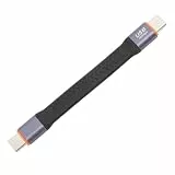 ciciglow Kurzes USB-C-auf-USB-C-Kabel, USB3.2 Gen2 Typ C Stecker auf Stecker Datenkabel 40 Gbit/s FPC Flexibles Kabel für Laptop