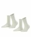 ESPRIT Damen Socken Basic Pure Multipack W So Baumwolle einfarbig 2 Paar, Weiß Off-White 2040, 35-38