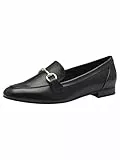 MARCO TOZZI Damen Slipper mit Blockabsatz Vegan, Schwarz (Black/gold), 39 EU