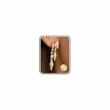 CASSIECA Ohrringe Damen Silber 925 Lange Hängeohrringe Hypoallergen 3-in-1 Design Vergoldete Creolen/Ohrstecker Hängeohrringe Spike mit Cubic Zirkonia Schmuck für Frauen Mädchen - Gold
