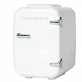 Flamingueo Mini Kühlschrank - Kühlschrank Klein 4L, 12V/220V, Mini Fridge, Skincare, Funktion Kühlen und Heizen, Tischkühlschrank, Kosmetik Kühlschrank
