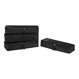 Amazon Basics Schmale Kleidertaschen, 4 Stück, Schwarz