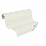Livingwalls vorgeleimte Vliestapete DESIGNDROP - Tapezieren ohne Kleister - Weiß, Creme - einfarbige Tapete Made in Germany - 785752