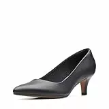 Clarks Damen Linvale Jerica Pumps, schwarzes Leder, 40 EU