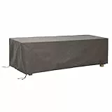 Perel Schutzhülle für Tische bis zu 220 cm, Abdeckplane, Abdeckhülle Garten, Möbel Abdeckung, Schutz Gartenmöbel, Winterabdeckung, grau, rechteckig, 225 x 105 x 75 cm