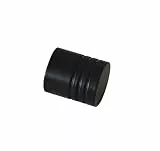 Gardinia Endknöpfe für Gardinenstangen, 2 x Endstück Zylinder, Serie Chicago, Metall, Schwarz-matt, Durchmesser 20 mm