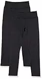 Amazon Essentials Mädchen Active Leichte Leggings In Voller Länge, 2er-Pack, Schwarz, 8 Jahre