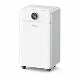 CHIVALZ Luftentfeuchter 12L/24h Luftentfeuchter Elektrisch für Raumgrößen 120m³(30m²), Raumentfeuchter mit 3 Betriebsmodi, 24H Timer, Entfeuchter Keller mit Automatischer Abtauung (Weiß, 1Pack)