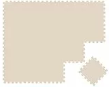 LittleTom Spielmatte 18 Teile Baby Puzzlematte Beige - 30 x 30 cm Krabbelmatte Bodenmatte Kinder - Puzzle Teppich Kinderzimmer Matte - Outdoor Bodenschutzmatte Spielteppich Eva Schaumstoff Isomatte